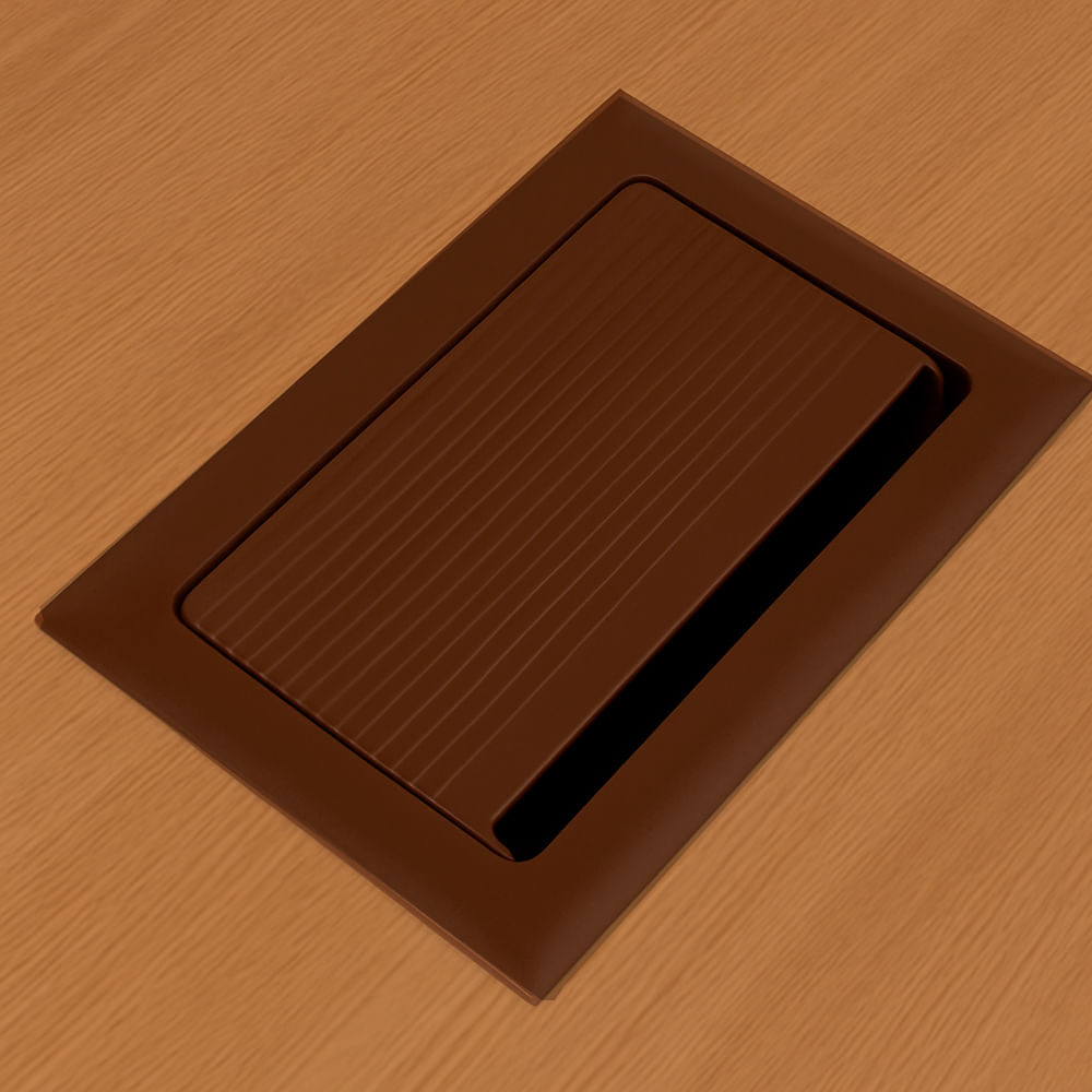 Caixa Pop 4 Blocos com 3 Tomadas 20A e Usb A e C Marrom Qtmov 82672_0